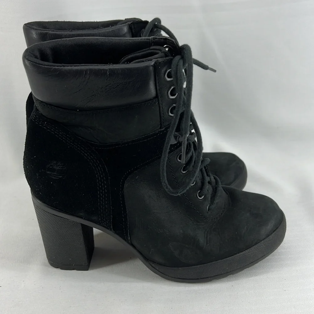 Timberland Camdale Chunky Field Boots Black Leather Lace Up